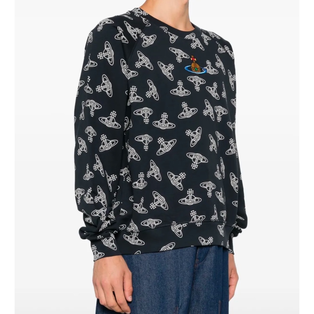Vivienne Westwood Embroidered Orb Sweatshirt SZ M BNWT - Picture 4 of 16
